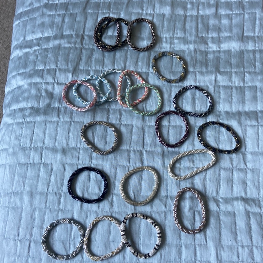 Assorted beaded brackets. Slip on. So many colors to accent outfits.